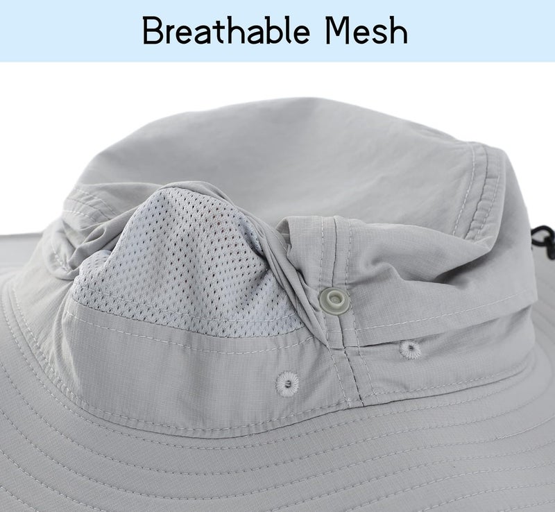 Connectyle Sun Hat for Men Women Outdoor UV Protection Safari Hat for Fishing Hiking Gardening Breathable Cowboy Hat UPF50 - Image 5